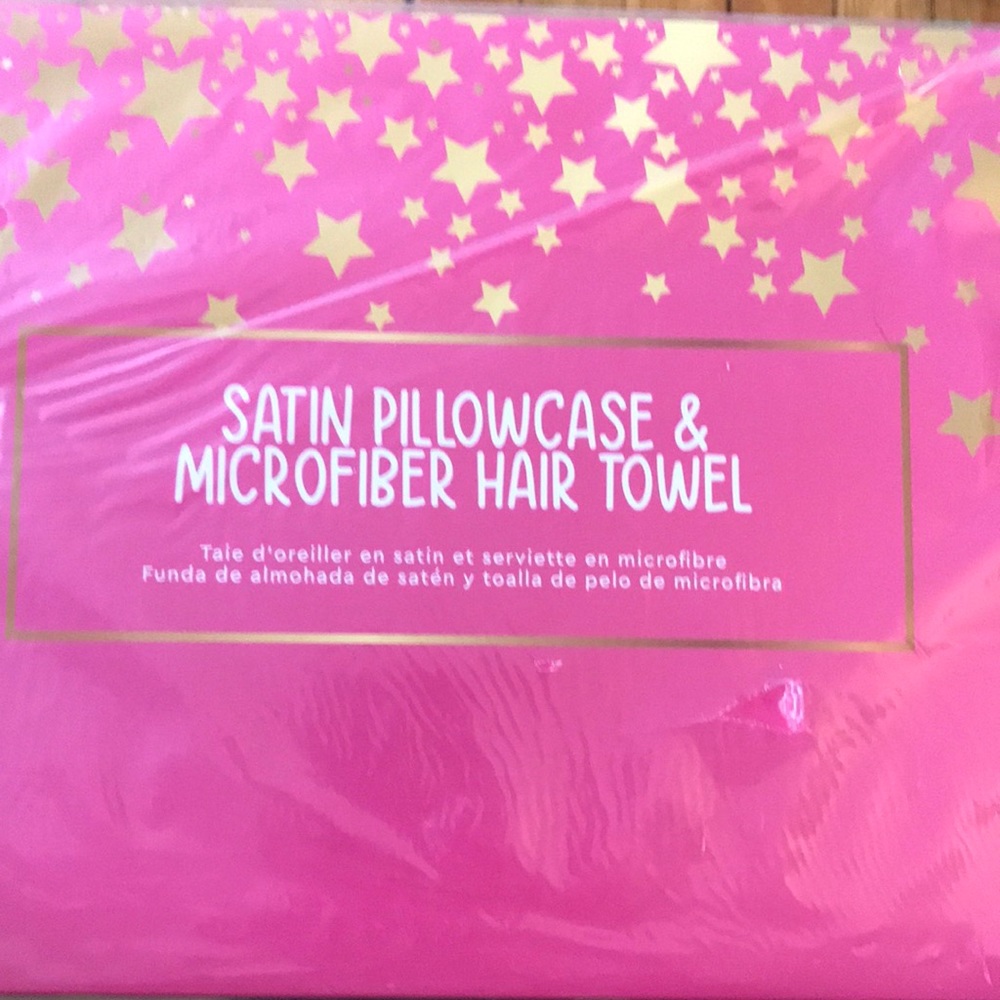 Satin Pillowcase and Microfiber Hair Towel Gift Set